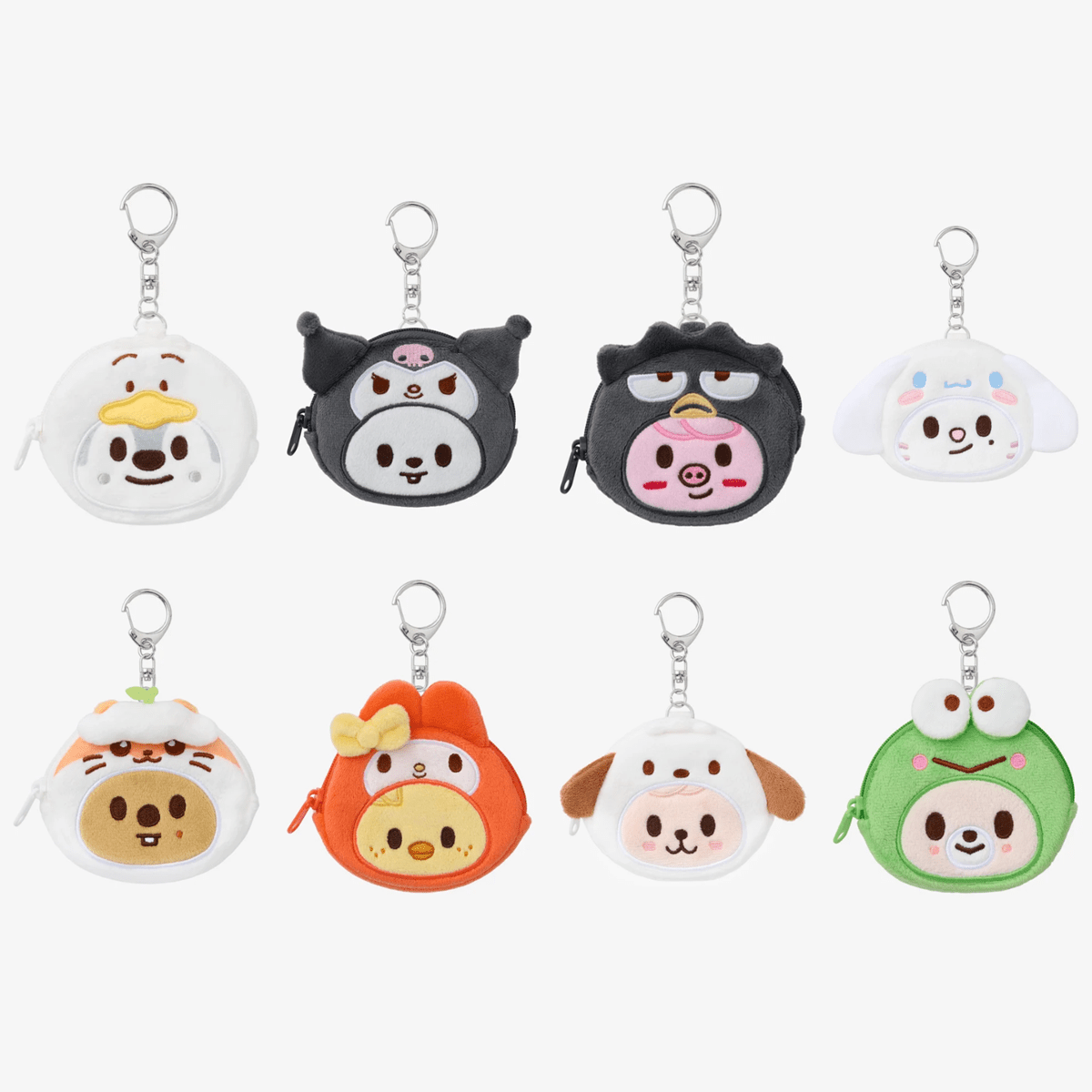 (Pre Order) Stray Kids - World Tour <Run It Japan> Official MD: SKZOO×SANRIO CHARACTERS BUTTON BADGE POUCH - KPop Idol