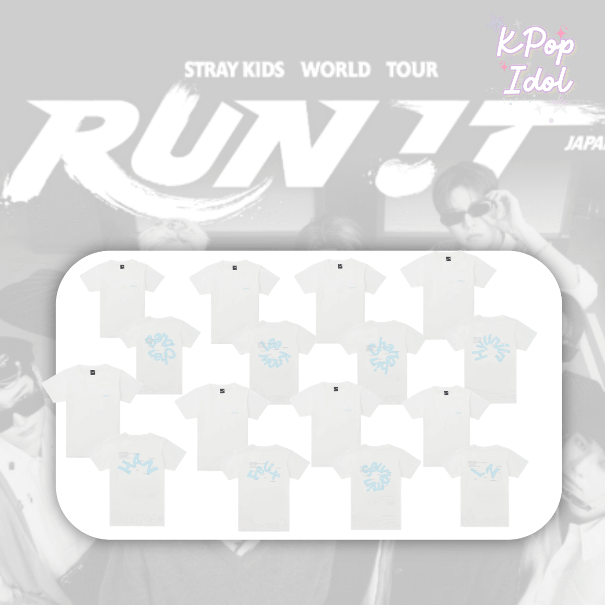 (Pre Order) Stray Kids - World Tour <Run It Japan> Official MD: T-SHIRT - KPop Idol