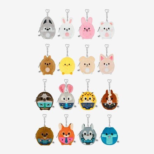 (Pre Order) Stray Kids - Zootopia Official MD: Plush Coin Pouch - KPop Idol