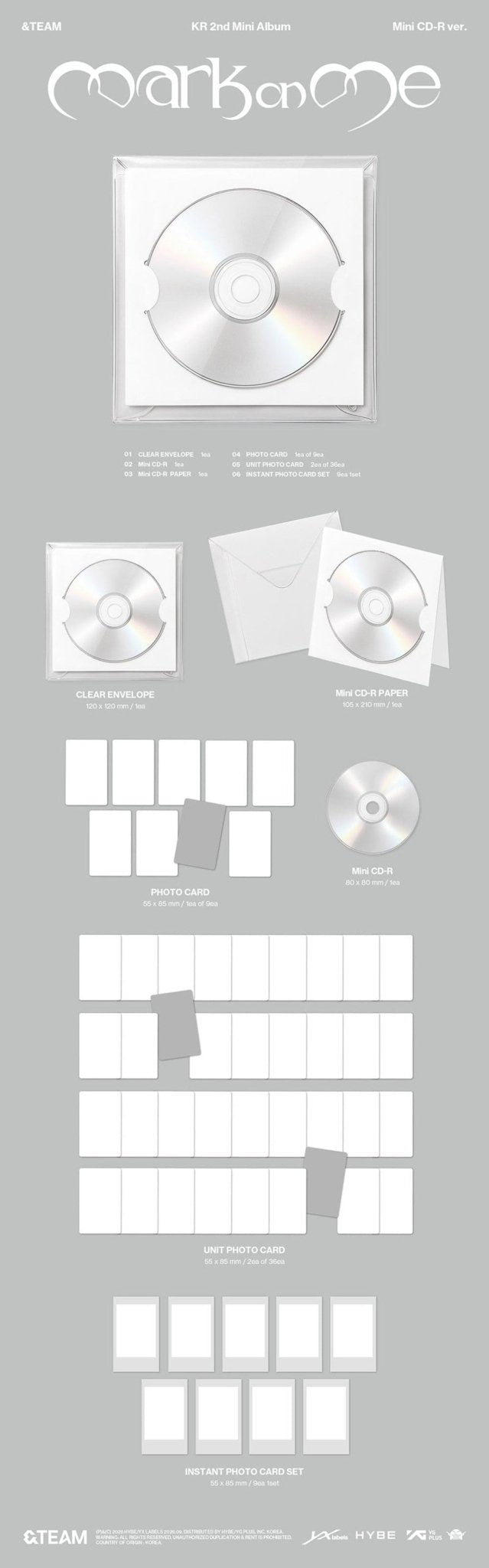 (Pre Order) &Team KR - Mark on Me: Mini CD-R Ver. - KPop Idol