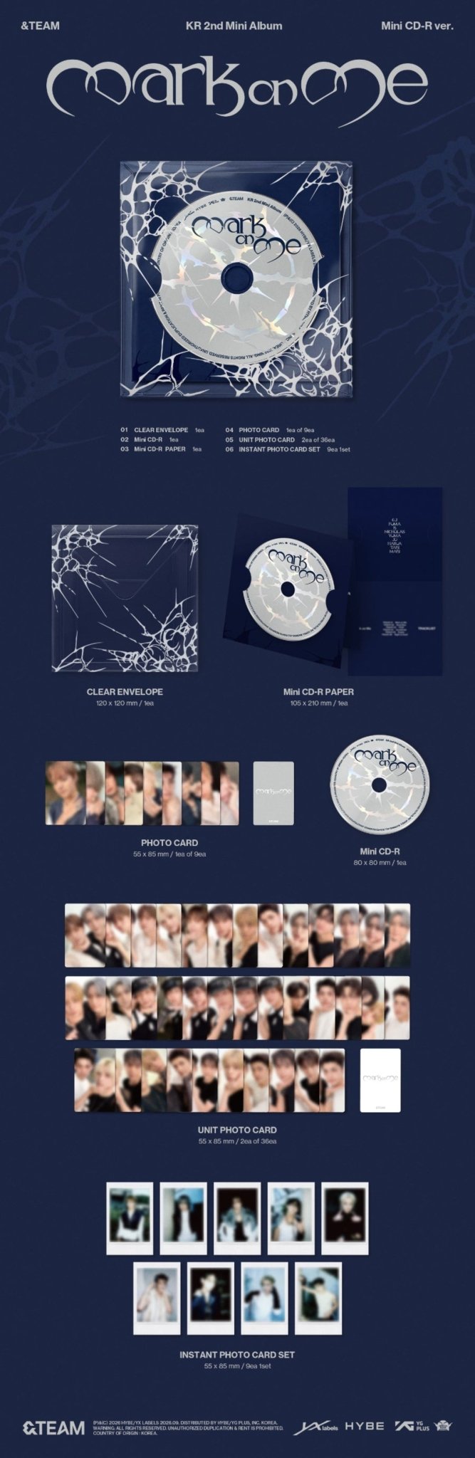 (Pre Order) &Team KR - Mark on Me: Mini CD-R Ver. - KPop Idol