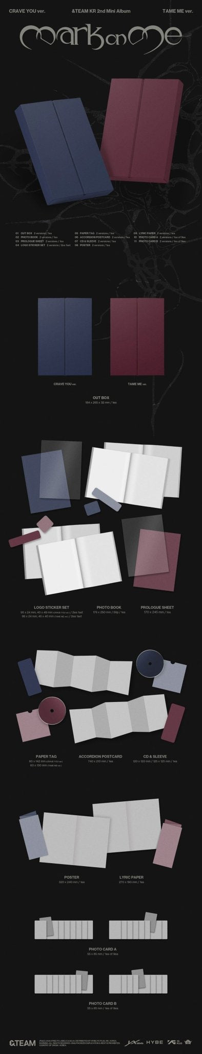 (Pre Order) &Team KR - Mark on Me: Standard Ver. - KPop Idol