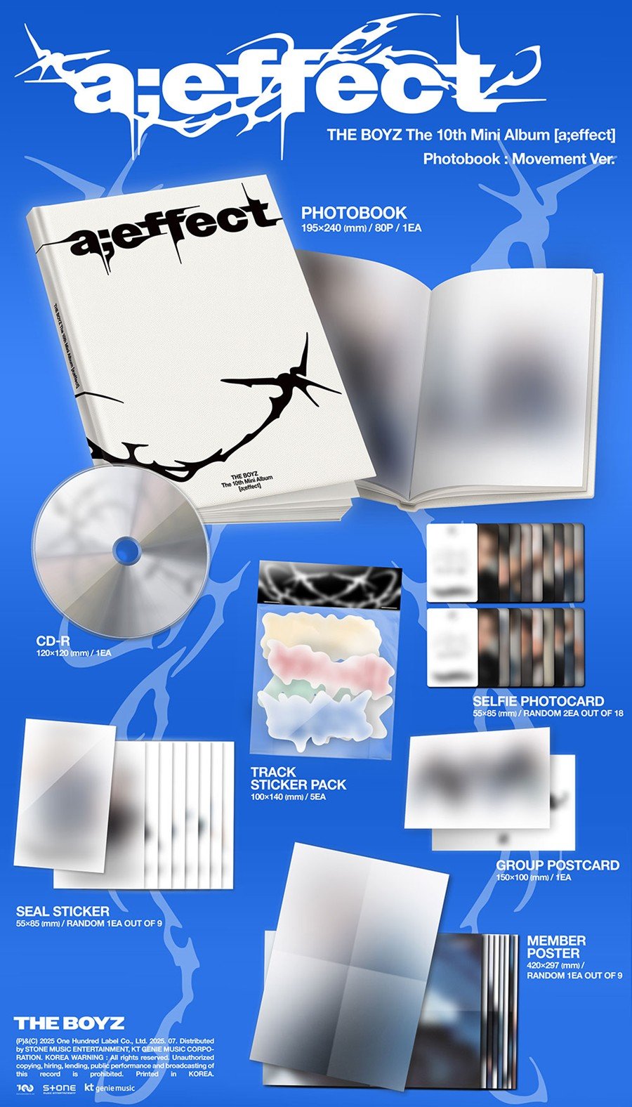 (Pre Order) The Boyz - a;effect (version choice) with Weverse POB - KPop Idol