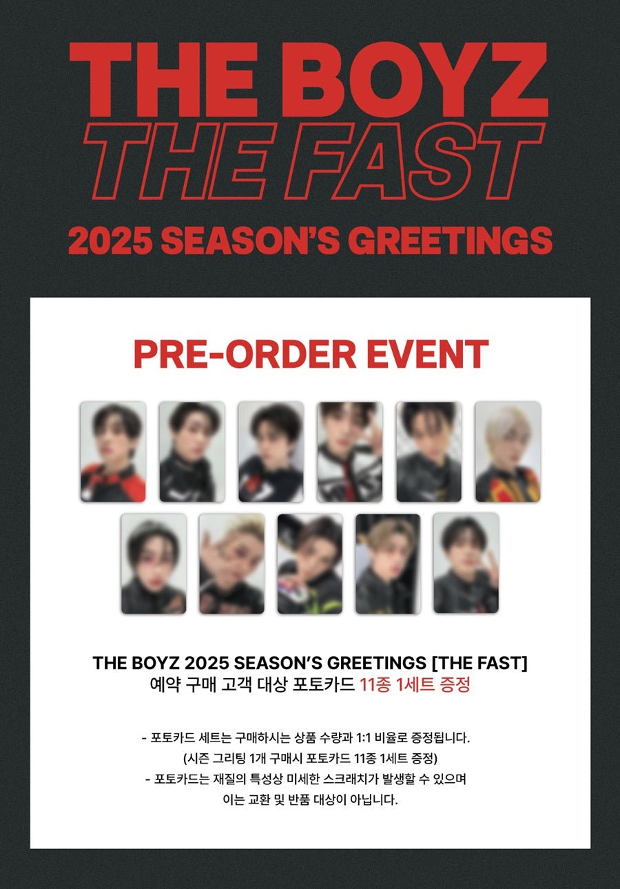 (Pre Order) The Boyz - The Fast 2025 SEASON'S GREETINGS with POB - KPop Idol