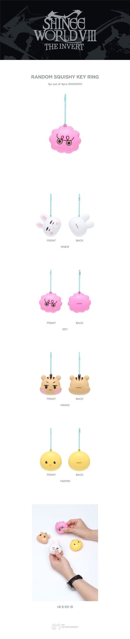 (Pre Order) The Trilogy I - 2026 SHINee WORLD VIII : [THE INVERT] Official MD: RANDOM SQUISHY KEY RING - KPop Idol