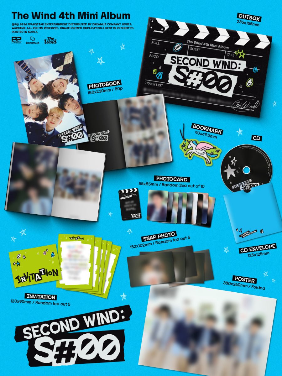 (Pre Order) The Wind - Second Wind S00: Photobook Ver. - KPop Idol