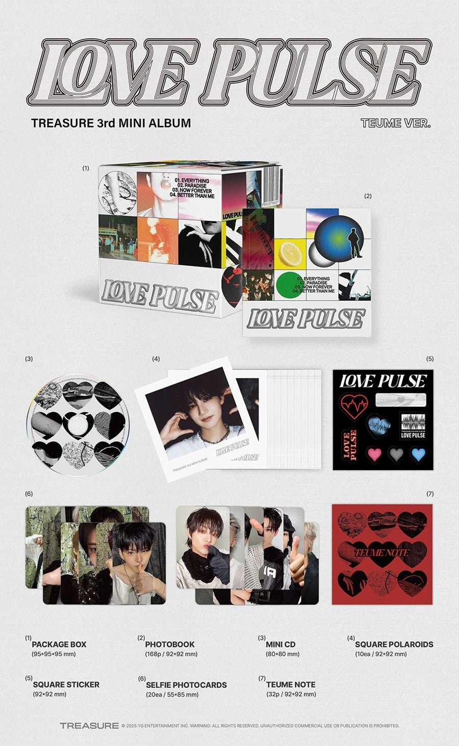 (Pre Order) Treasure - Love Pulse Teume Version - KPop Idol