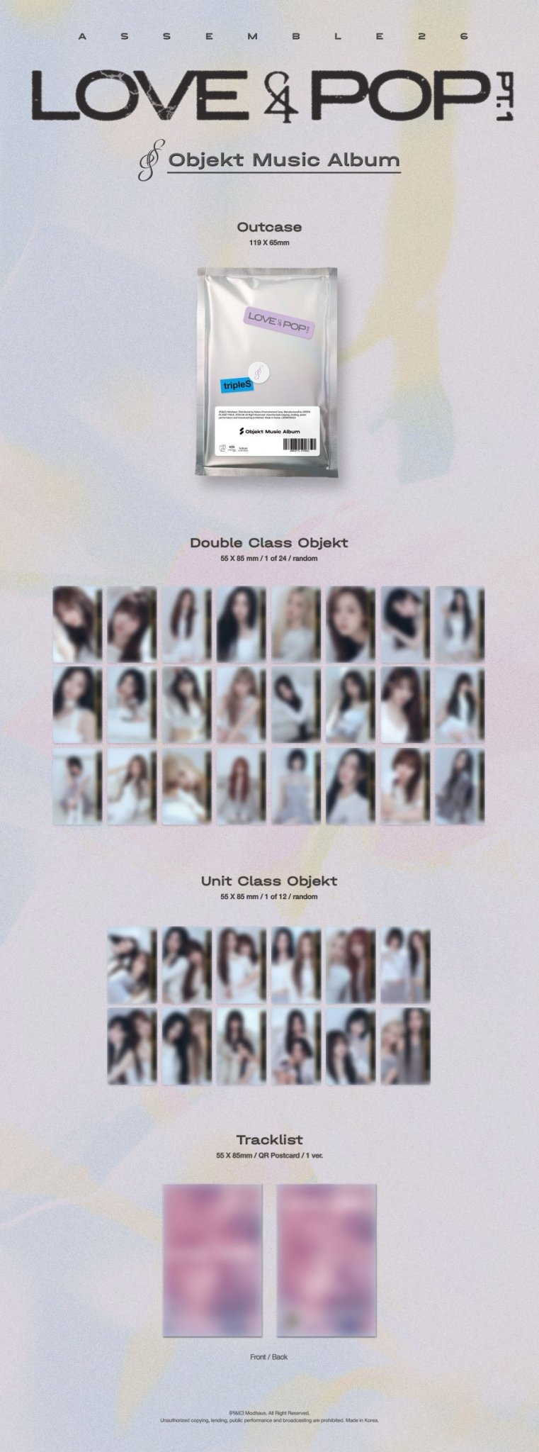 (Pre Order) TripleS - Love and Pop Pt.1: Objekt Music ver. - KPop Idol