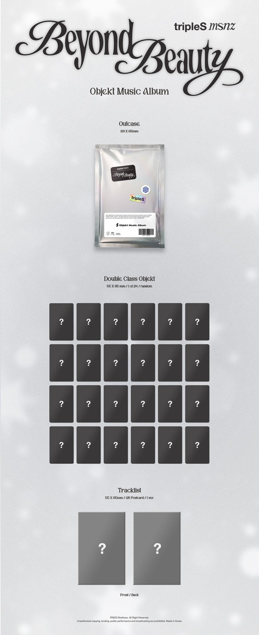 (Pre Order) TripleS - MNSZ Beyond Beauty Objeckt Music Album - KPop Idol