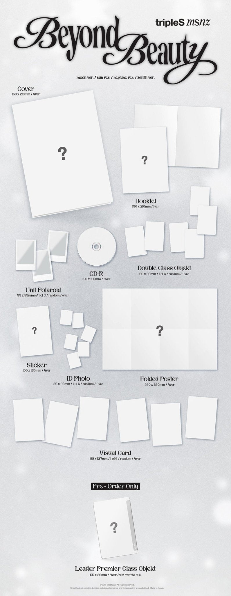 (Pre Order) TripleS - MNSZ Beyond Beauty Photobook Ver. (version choice) - KPop Idol