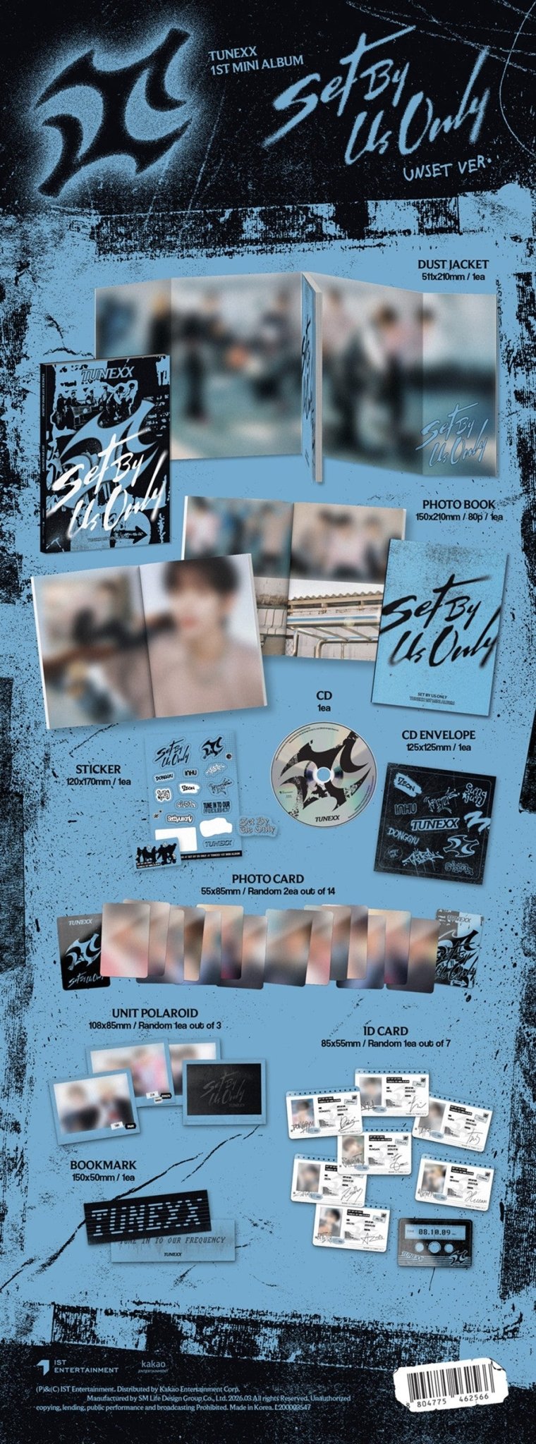 (Pre Order) Tunexx - Set by Us Only: Unset ver. - KPop Idol