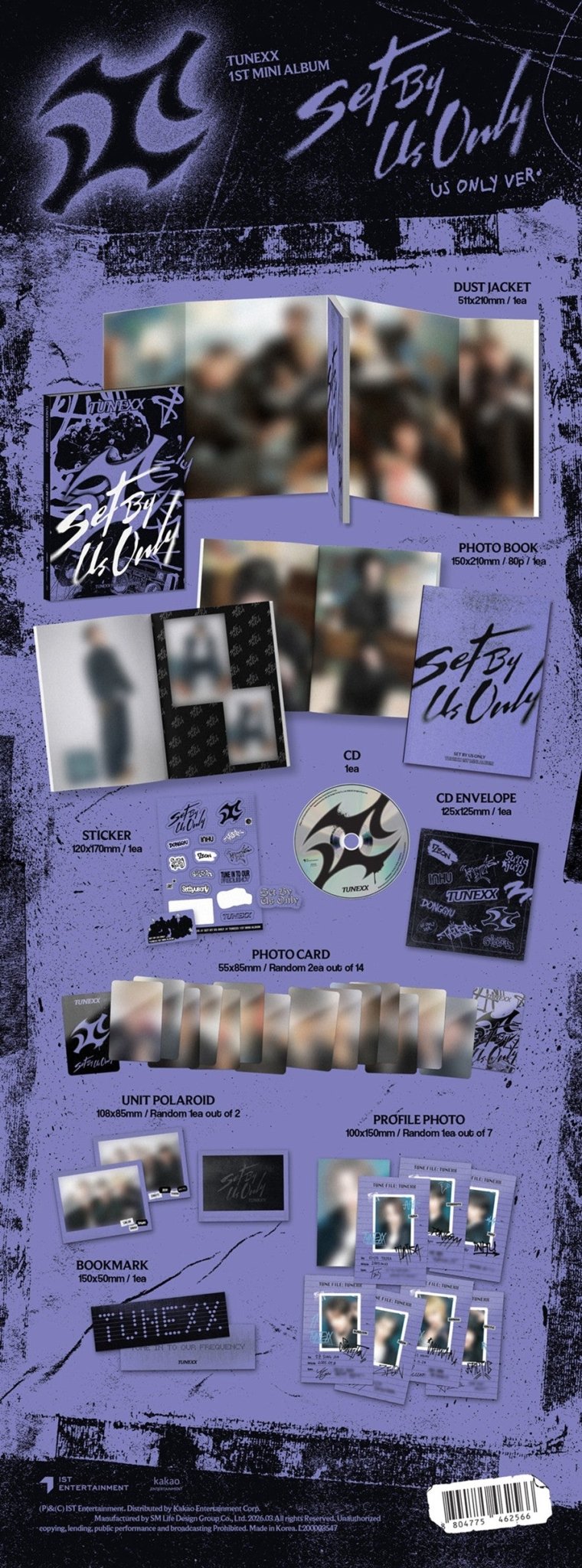 (Pre Order) Tunexx - Set by Us Only: Us Only ver. - KPop Idol