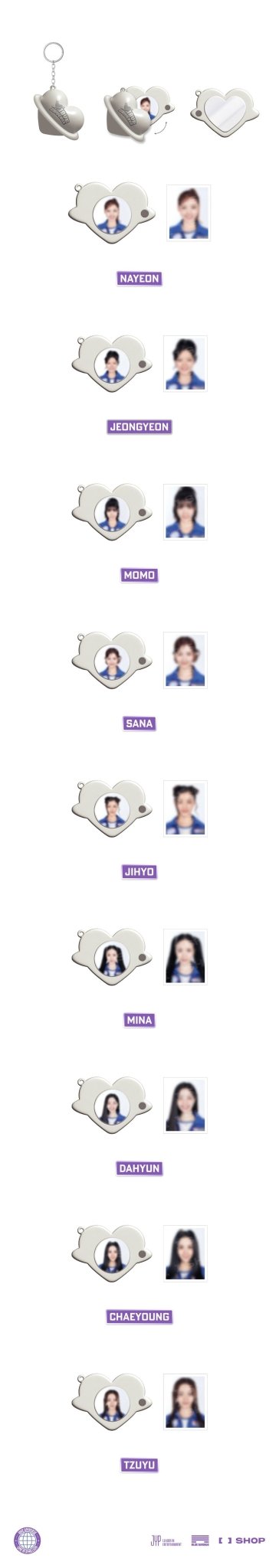 (Pre Order) TWICE - 10VE Universe Pop Up Store Official MD: LOCKET PENDANT KEYRING - KPop Idol