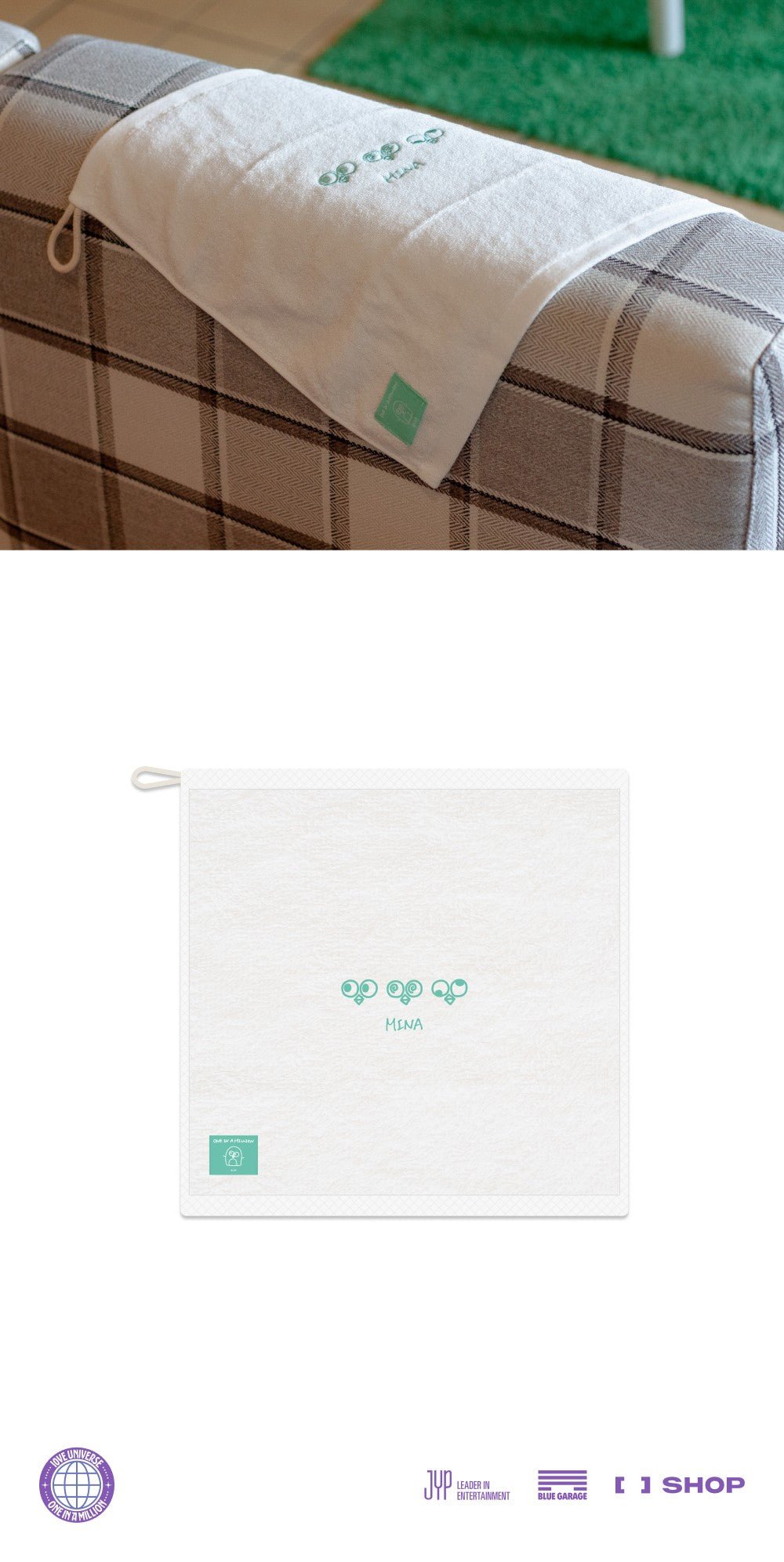 (Pre Order) TWICE - 10VE Universe Pop Up Store Official MD: MINA HAND TOWEL - KPop Idol