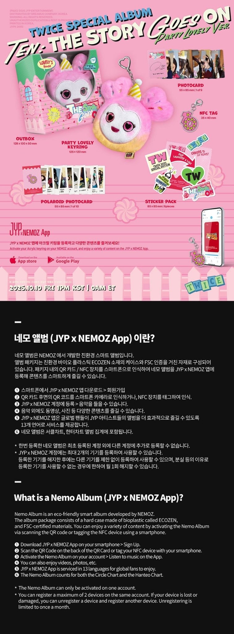 (Pre Order) Twice - TEN: The Story Goes On Party Lovely Version - KPop Idol