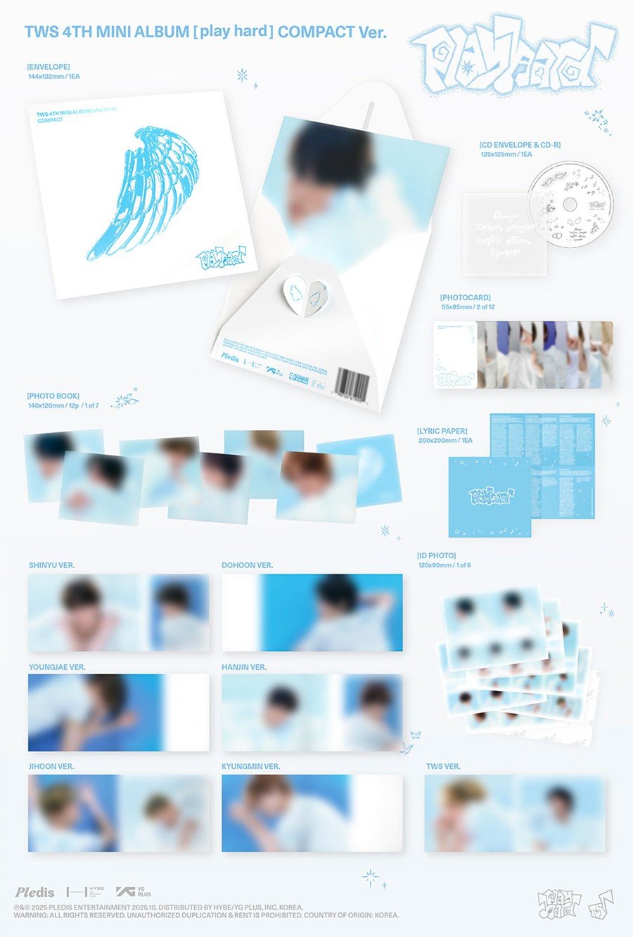 (Pre Order) TWS - Play Hard Compact version with Weverse POB - KPop Idol