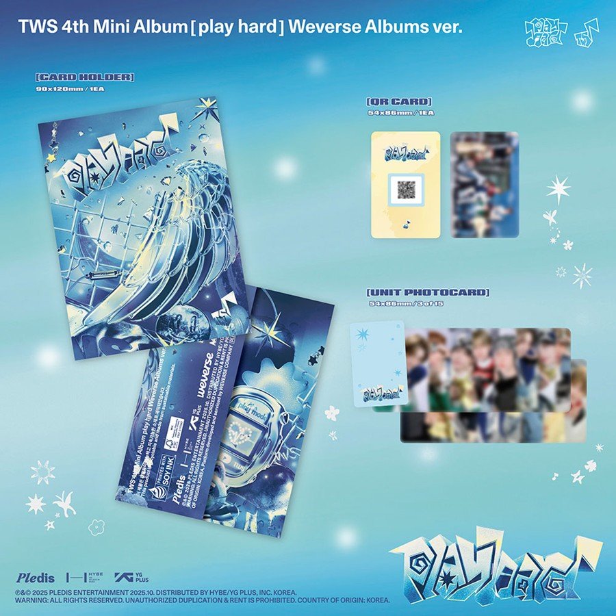 (Pre Order) TWS - Play Hard Weverse Album with Weverse POB - KPop Idol