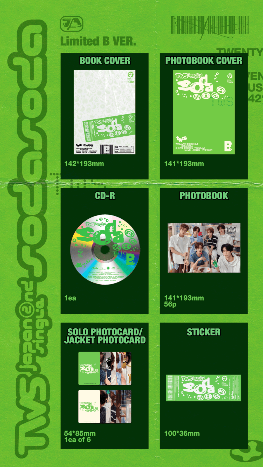 (Pre Order) TWS - Soda Soda: Limited B Ver. - KPop Idol