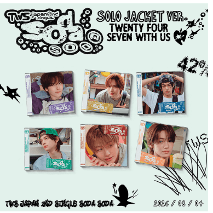(Pre Order) TWS - Soda Soda: Solo Jacket Ver. - KPop Idol