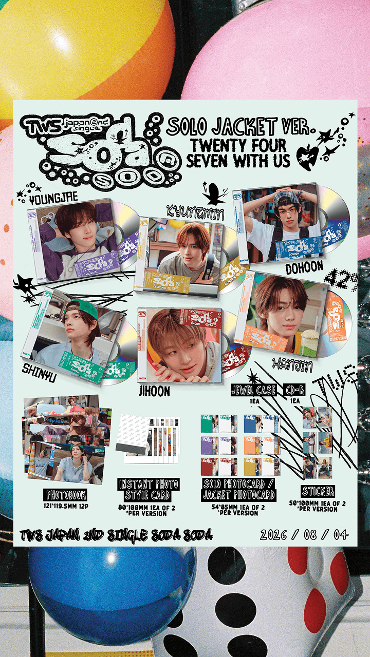 (Pre Order) TWS - Soda Soda: Solo Jacket Ver. - KPop Idol