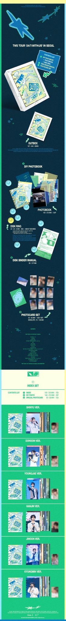 (Pre Order) TWS - TWS Tour '24/7': With Us In Seoul + Index Set: Member Ver. - KPop Idol