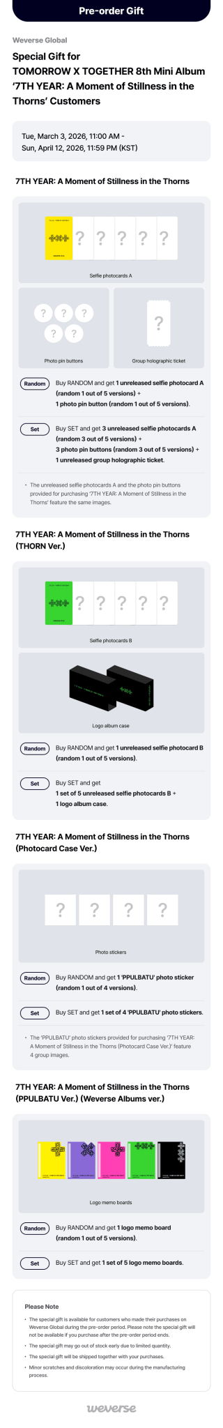 (Pre Order) TXT - 7th Year: A Moment of Stillness in the Thorns: Standard ver. - KPop Idol