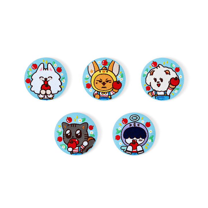 (Pre Order) TXT - PPULBATU Hey! Appul Official MD: Embroidery Can Badge - KPop Idol