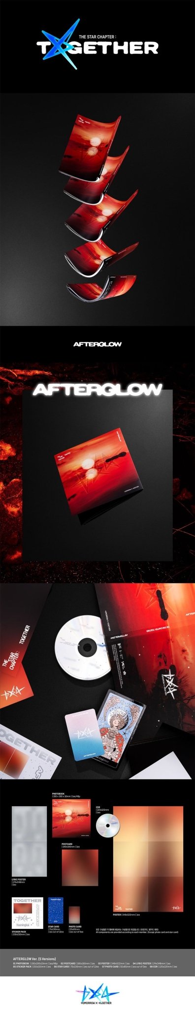 (Pre Order) TXT - The Star Chapter Together Afterglow Version (random cover) with yes24 POB - KPop Idol