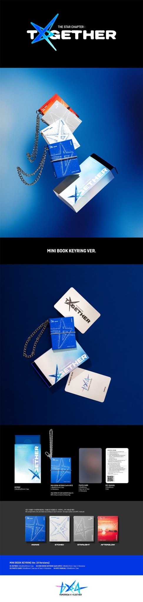 (Pre Order) TXT - The Star Chapter Together Mini Book Keyring Version (random cover) - KPop Idol