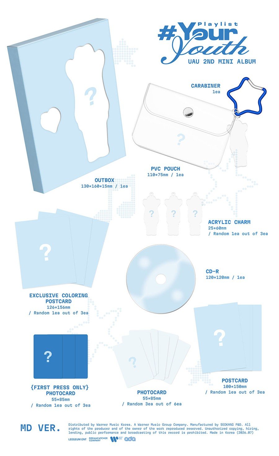(Pre Order) UAU - Playlist Your Youth: MD Ver. - KPop Idol