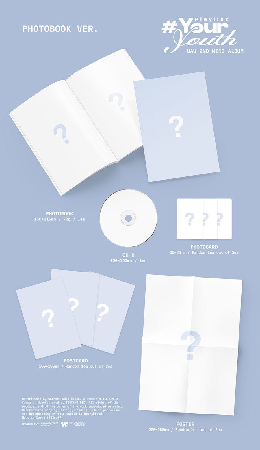 (Pre Order) UAU - Playlist Your Youth: Photobook Ver. - KPop Idol