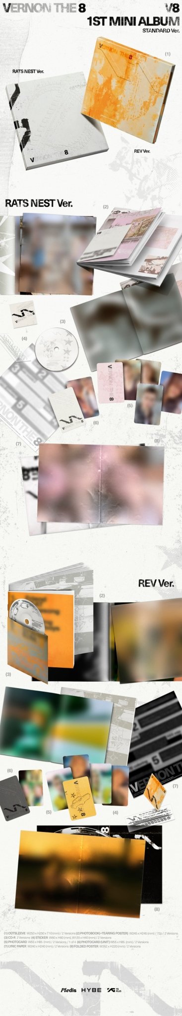(Pre Order) V8 -V8: Standard Ver. - KPop Idol