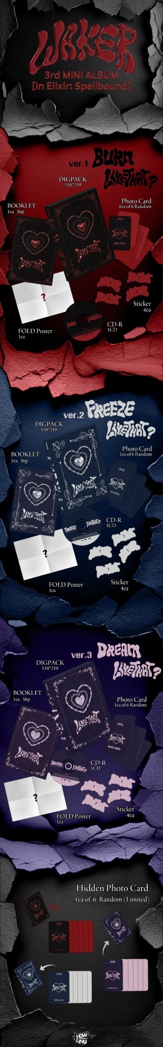 (Pre Order) Waker - In Elixir: Spellbound ver.3 (version choice) - KPop Idol