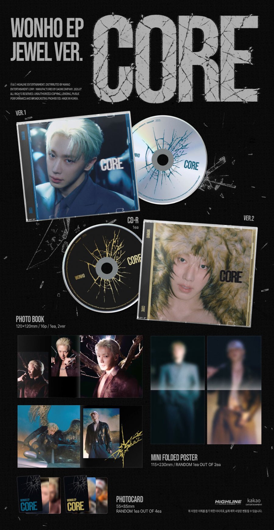 (Pre Order) Wonho - Core: Jewel Ver. - KPop Idol