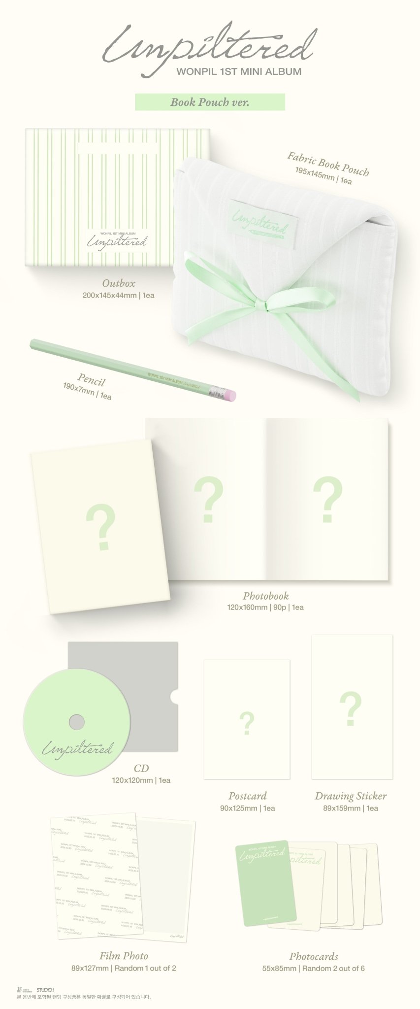(Pre Order) Wonpil - Unpiltered: Book Pouch ver. - KPop Idol