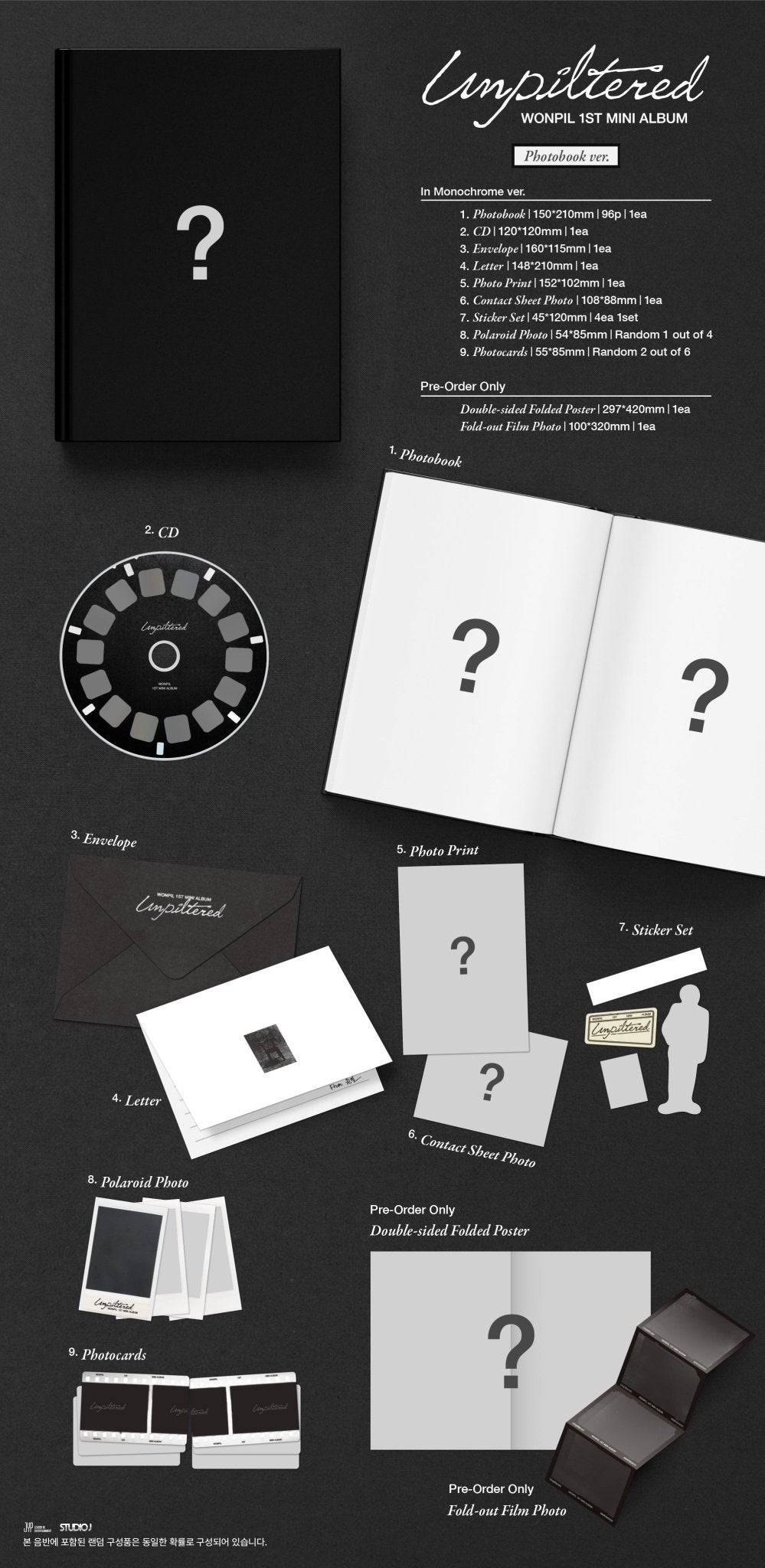 (Pre Order) Wonpil - Unpiltered: Photobook ver. - KPop Idol