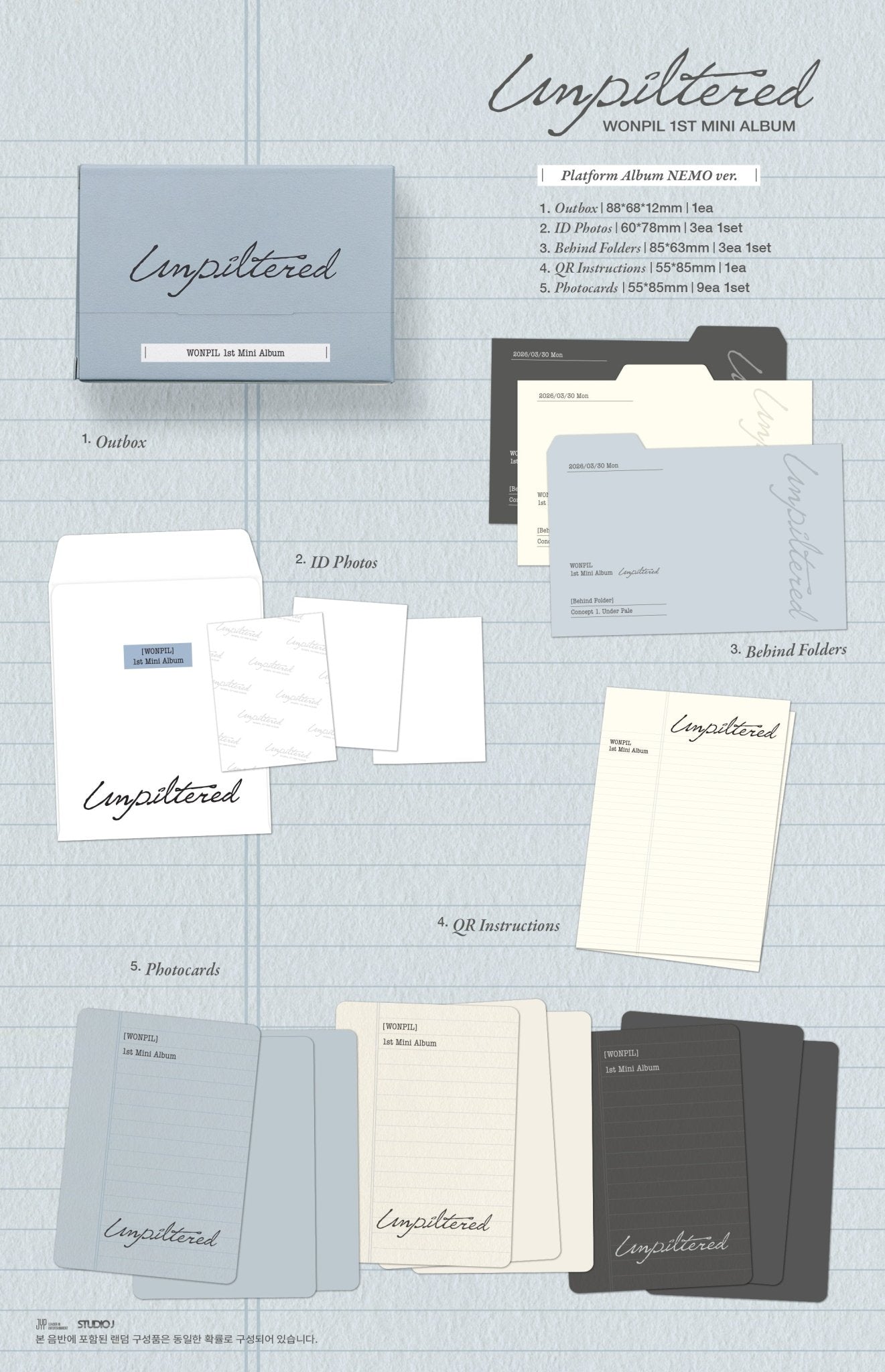 (Pre Order) Wonpil - Unpiltered: Platform Nemo ver. - KPop Idol