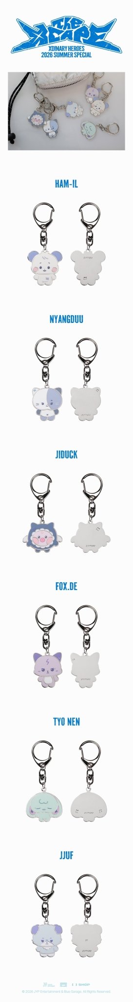 (Pre Order) Xdinary Heroes - 2026 Summer Special 'The Xcape' Official MD: Xdinary Monsters METAL KEYRING - KPop Idol