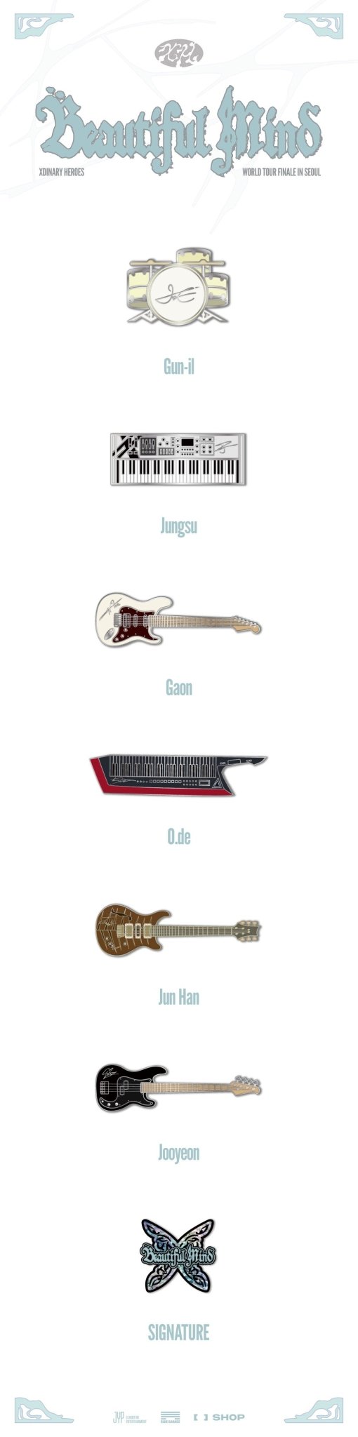 (Pre Order) Xdinary Heroes - Beautiful Mind Finale Official MD: BADGE - KPop Idol