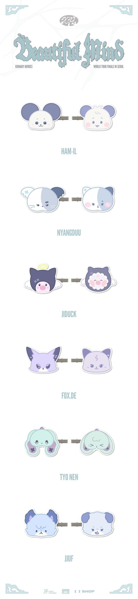 (Pre Order) Xdinary Heroes - Beautiful Mind Finale Official MD: HAIR CLIP - KPop Idol