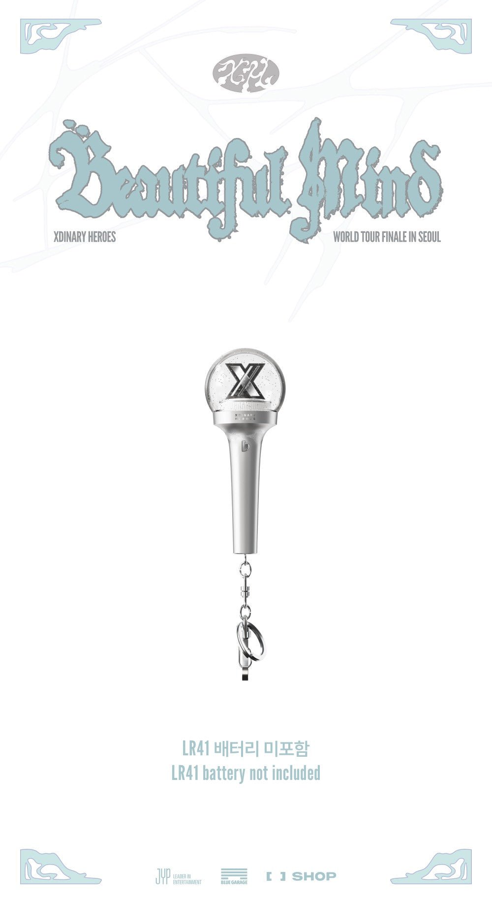 (Pre Order) Xdinary Heroes - Beautiful Mind Finale Official MD: LIGHT STICK MINI KEYRING - KPop Idol
