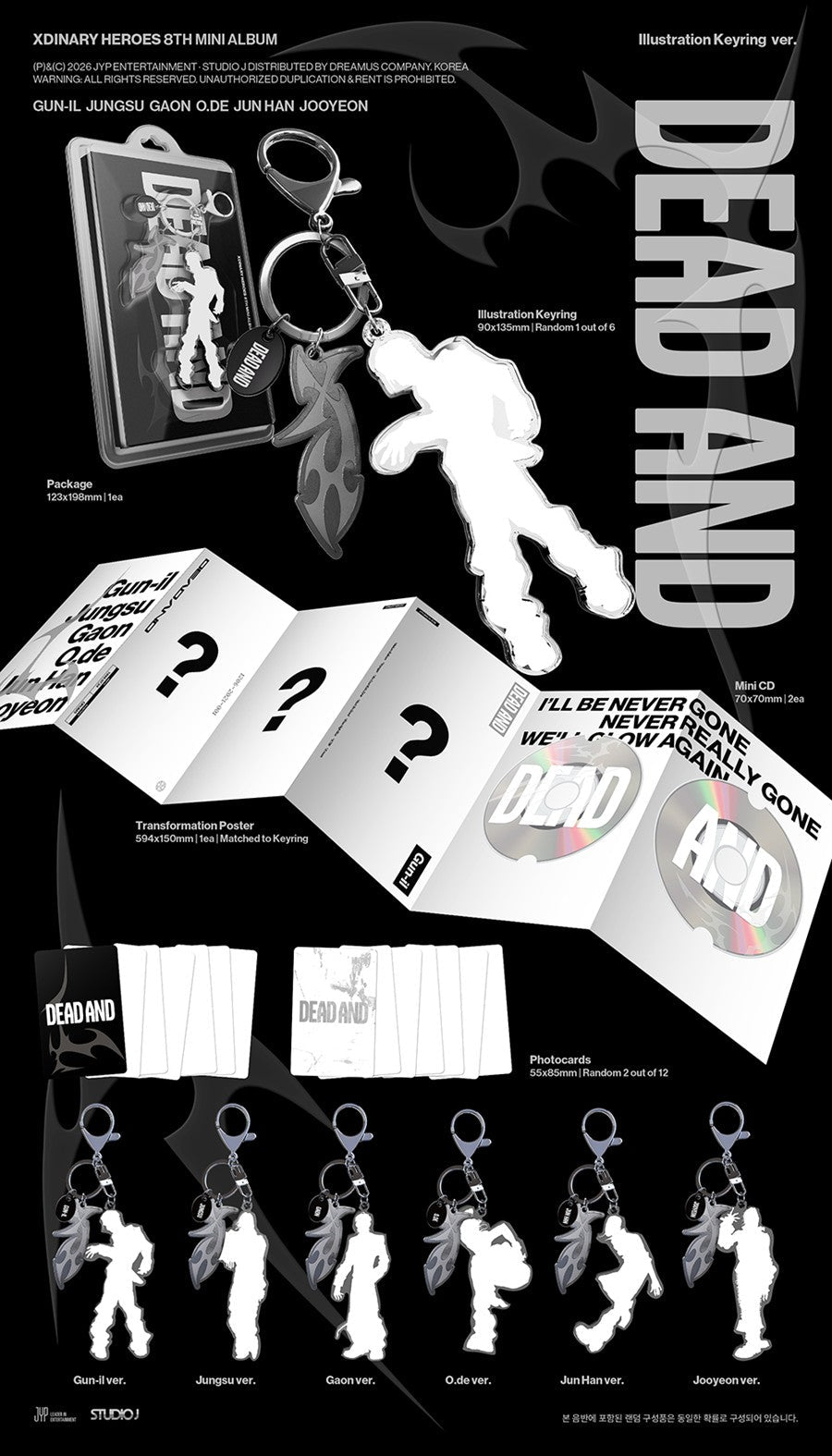 (Pre Order) Xdinary Heroes - Dead And: Illustration Keyring - KPop Idol