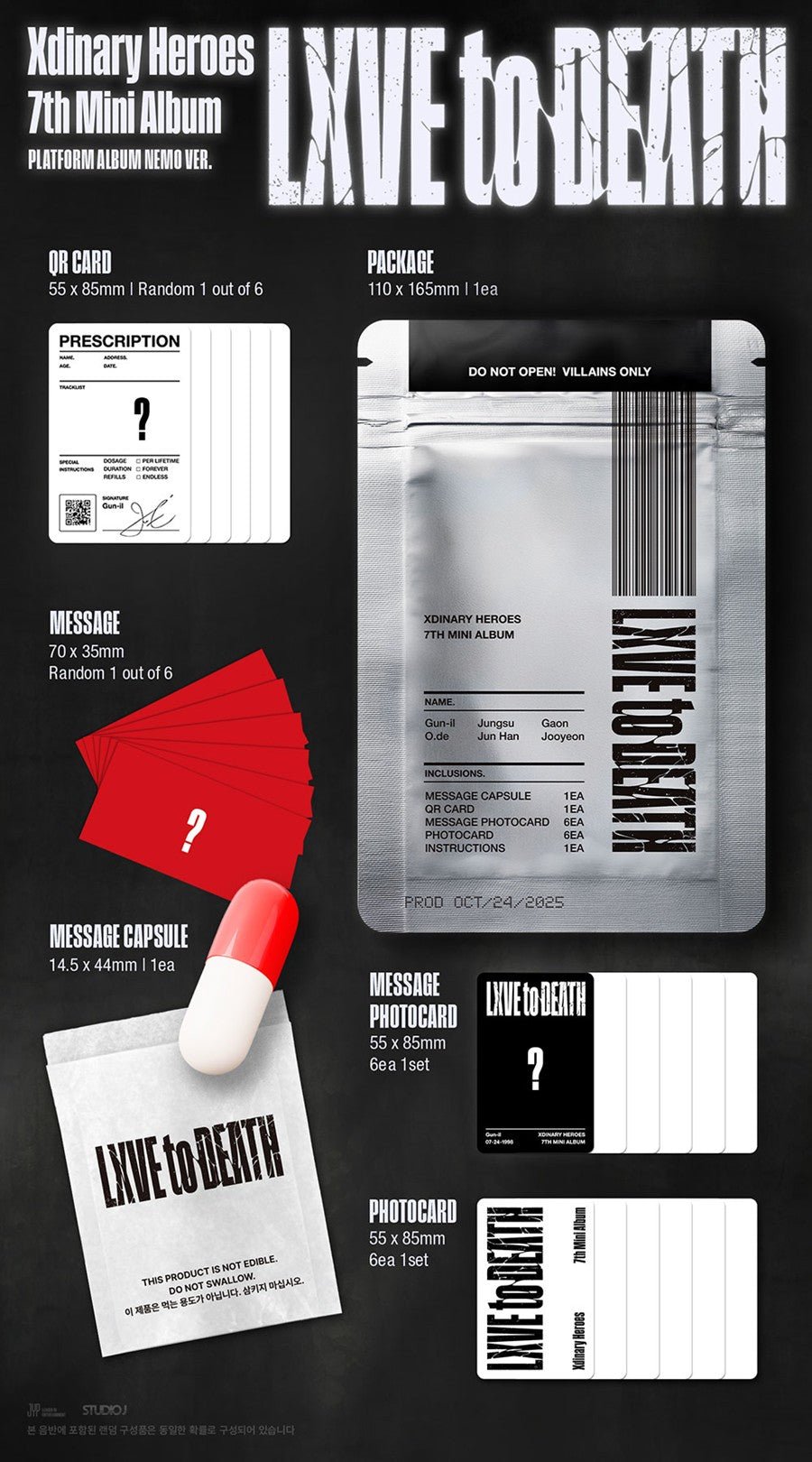 (Pre Order) Xdinary Heroes - Lxve to Death Platform Poca Album - KPop Idol