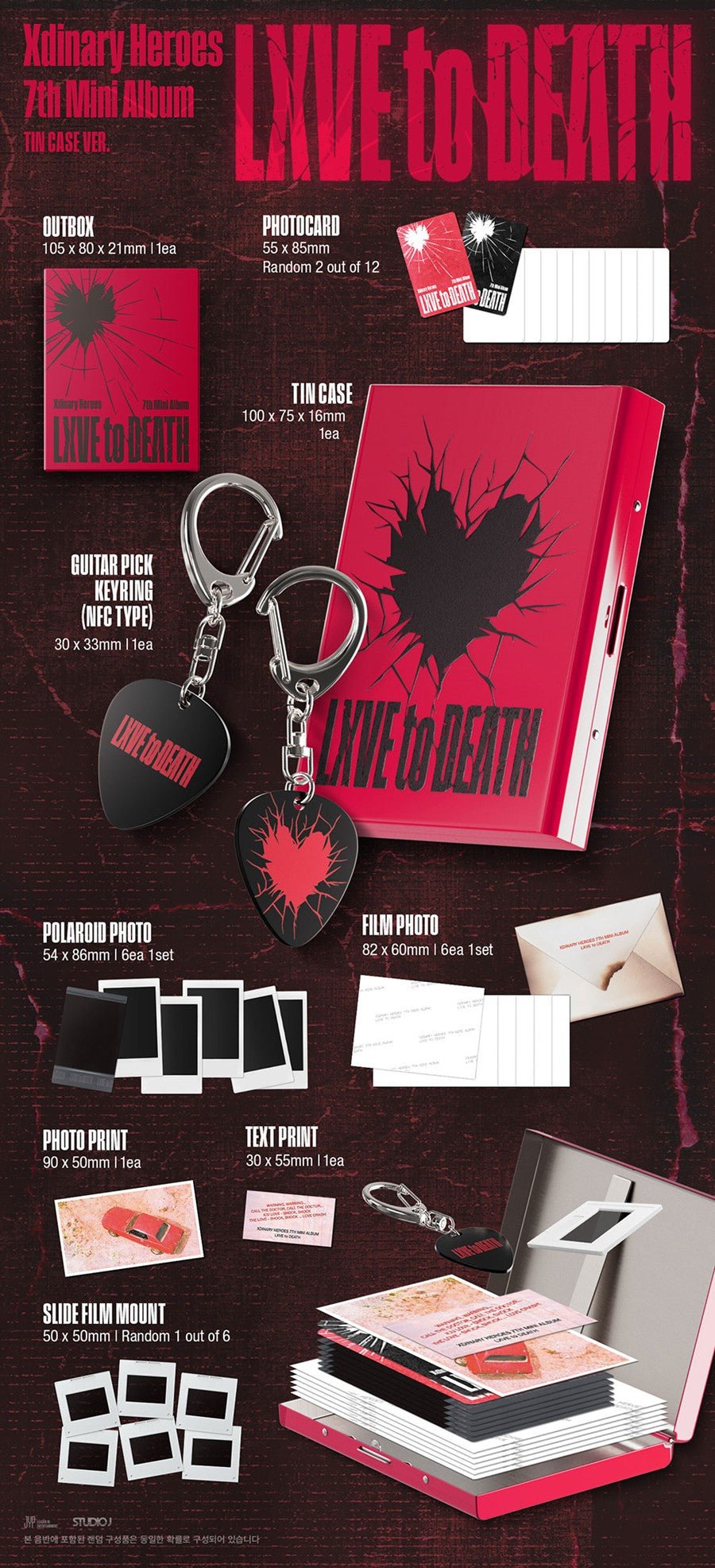 (Pre Order) Xdinary Heroes - Lxve to Death Tincase Version with Soundwave POB - KPop Idol