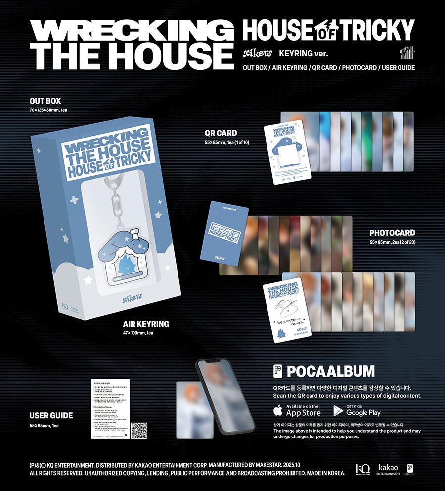 (Pre Order) Xikers - House of Tricky: Wrecking The House Keyring Ver. Poca Album - KPop Idol
