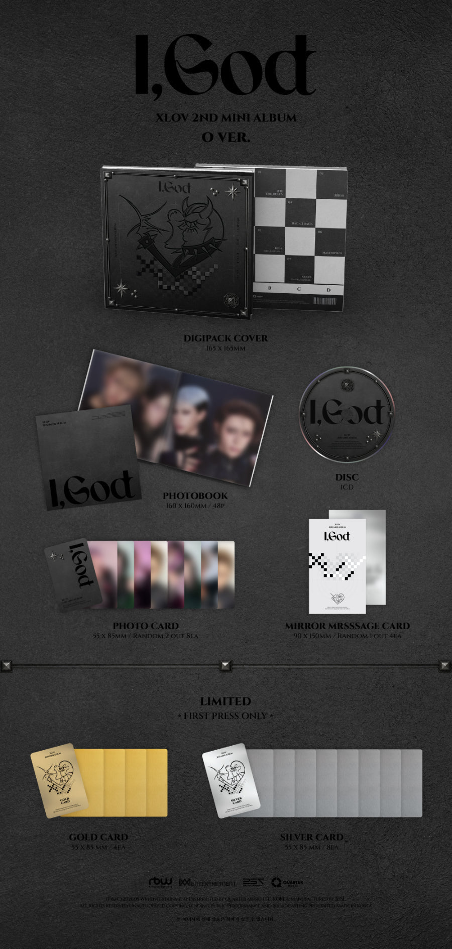 (Pre Order) XLOV - I, God - KPop Idol