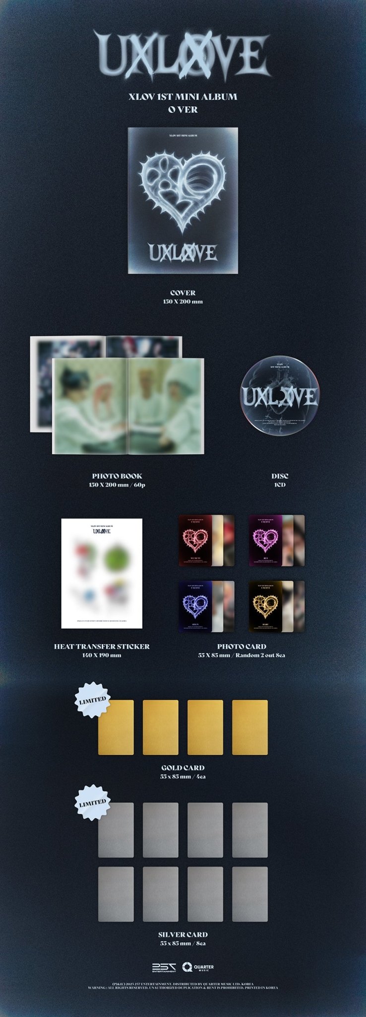 (Pre Order) XLOV - UXLXVE (version choice) - KPop Idol