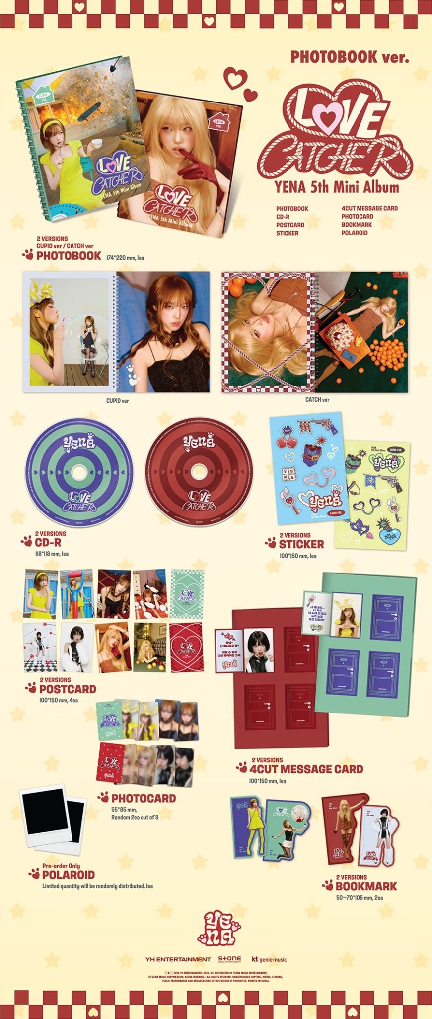 (Pre Order) Yena - Love Catcher Photobook ver. - KPop Idol