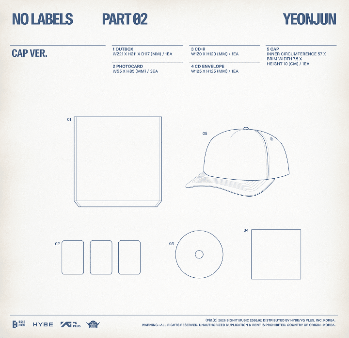 (Pre Order) Yeonjun - No Labels: Part 02 - Cap Ver. - KPop Idol