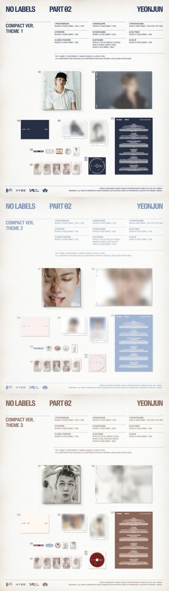 (Pre Order) Yeonjun - No Labels: Part 02 - Compact Ver. - KPop Idol